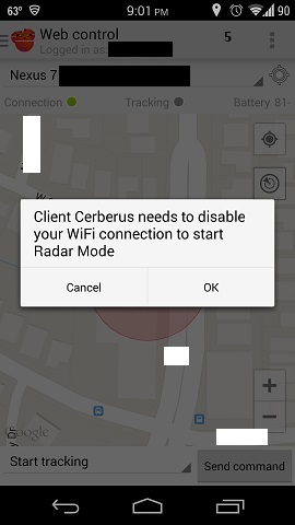 Illustration for article titled Cerberus Radar Mode Test (with pictures)